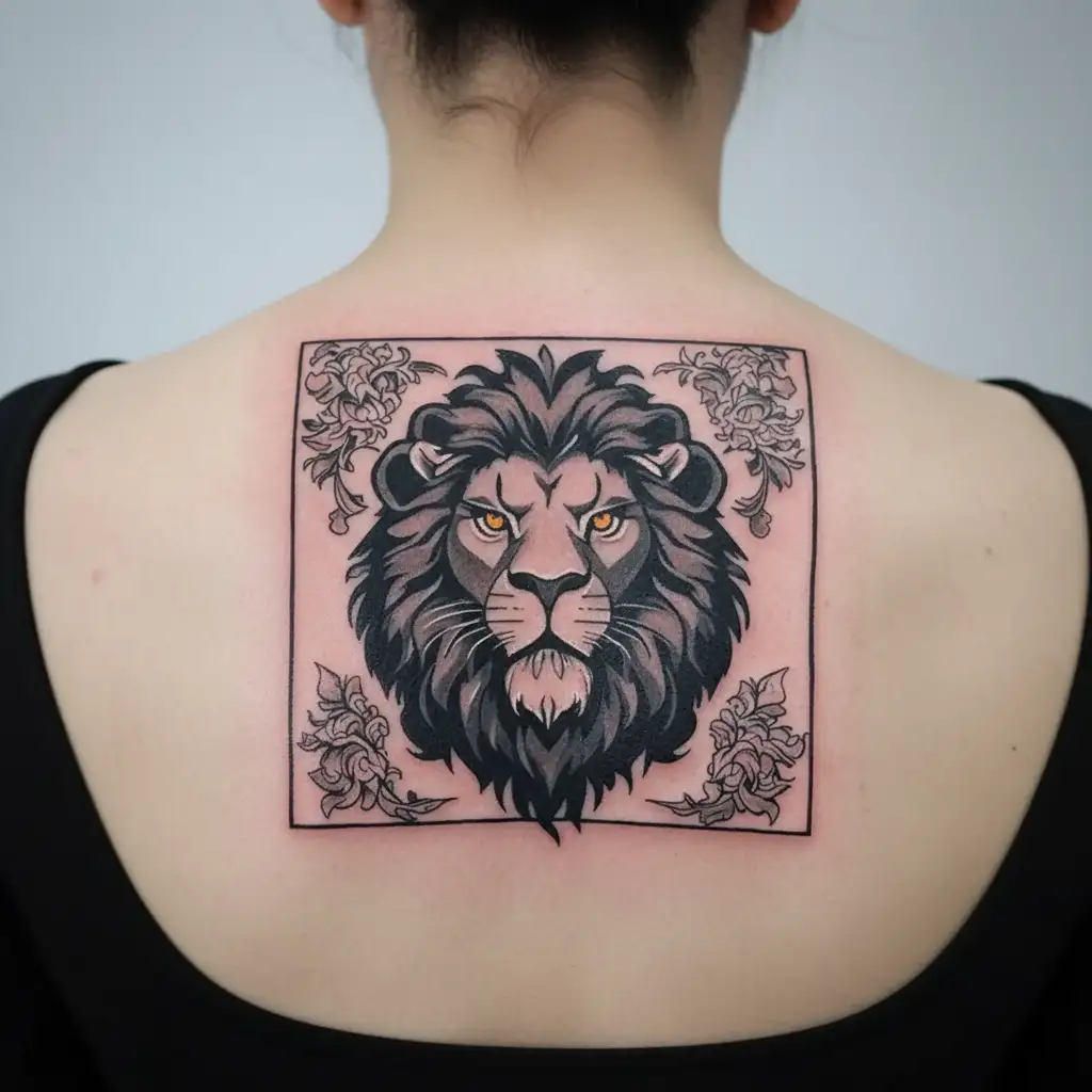 czech lion tattoo design idea