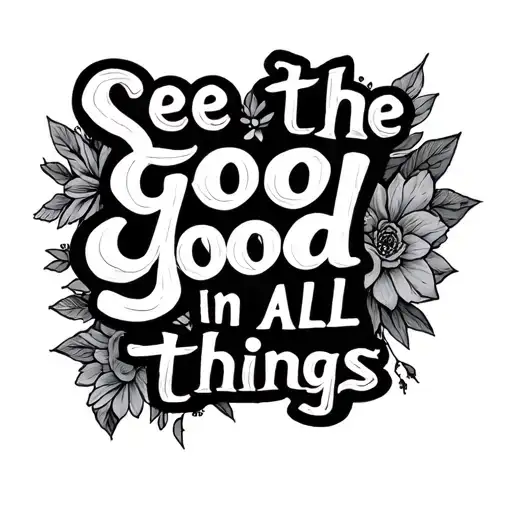 "see the good in all things" on wrist tattoo tattoo design idea