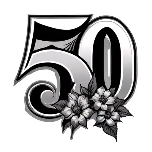 50th tattoo design idea