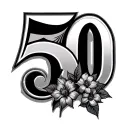 50th tattoo design idea