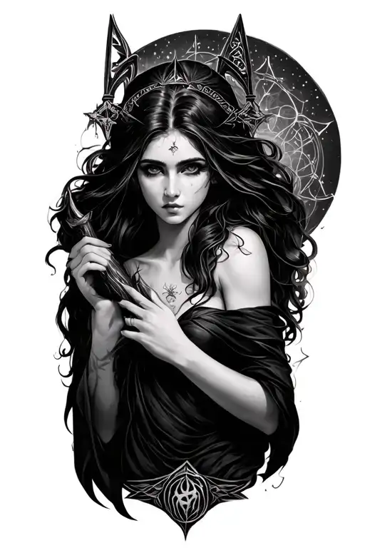 Pagan, Lilith,Sagittarius, December, arm tattoo, nerd, skinny,nsfw tattoo design idea