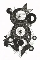 moon phase tattoo design idea