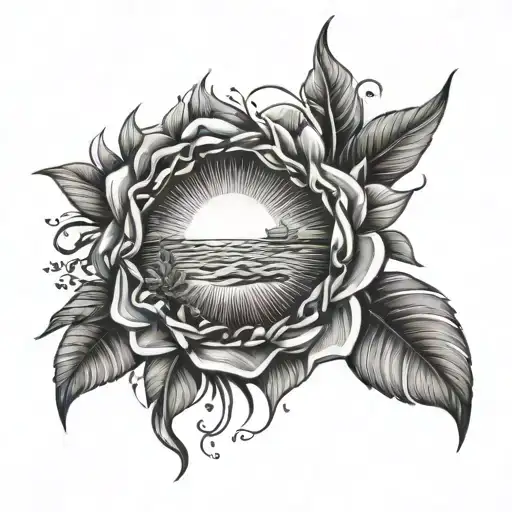 rise and shine tattoo design idea