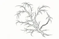 cross roots growing tattoo design idea