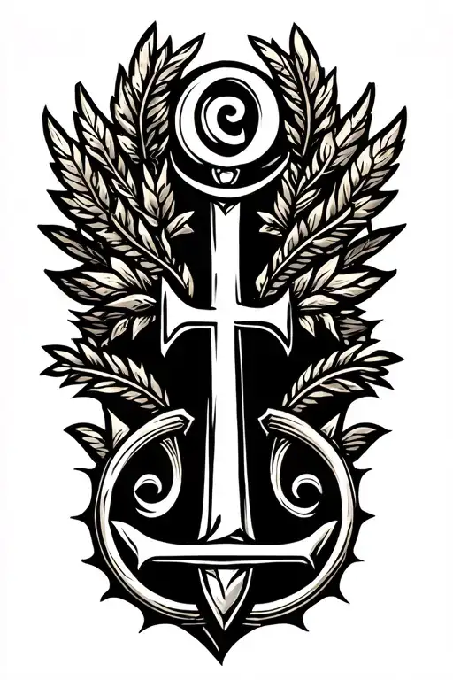 Chi Rho symbol tattoo design idea
