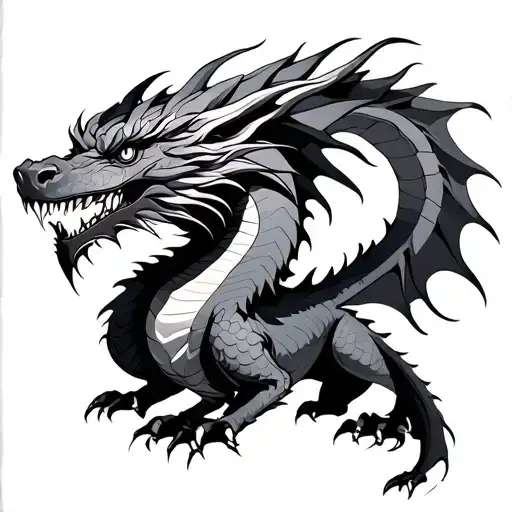 Guardian Dragon tattoo design idea