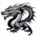 Guardian Dragon tattoo design idea