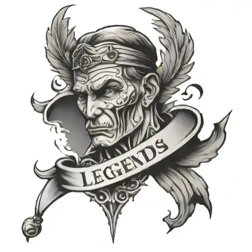 heroes get remembered legends never die tattoo design idea