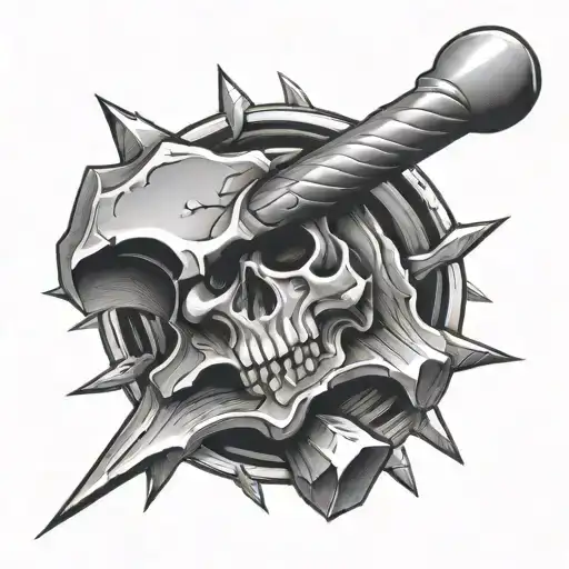 Rock Hammer tattoo design idea