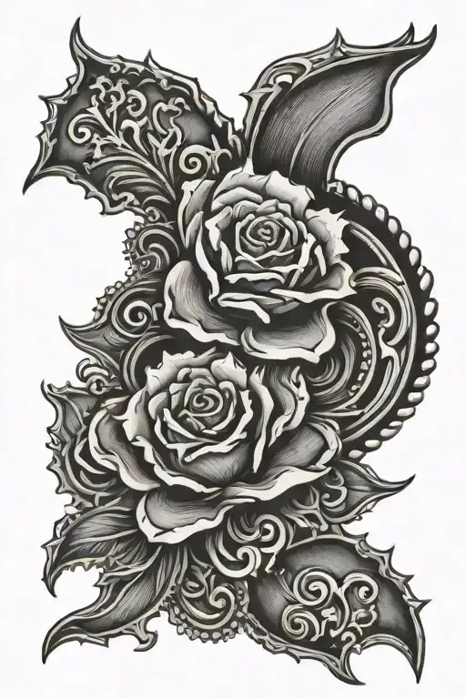 western leather tooling tattoo design idea