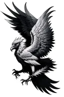 Phoenix bird with wings wrapped tightly tattoo design idea