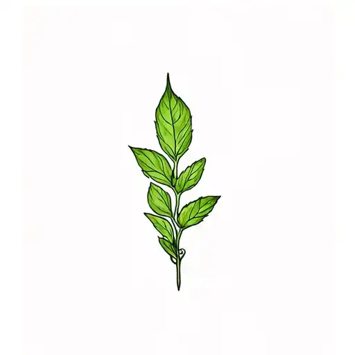 basil mini for leg tattoo tattoo design idea