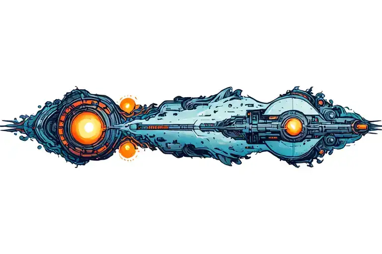 sci fi inspired tattoo tattoo design idea