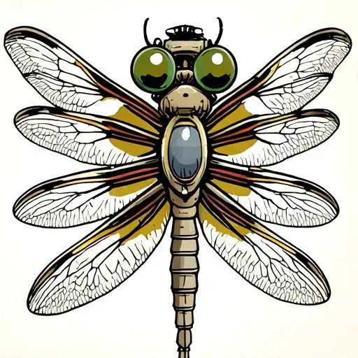 dragonfly is a bombadier plane, the eyes are gunner pods with m2 browning machine guns  tattoo design idea