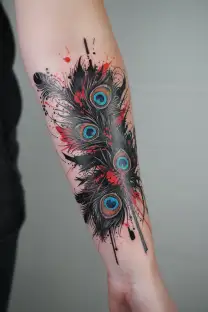 Peacock feather tattoo design idea