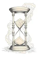 Broken hourglass tattoo design idea