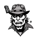 Gangster Cartoon tattoo design idea