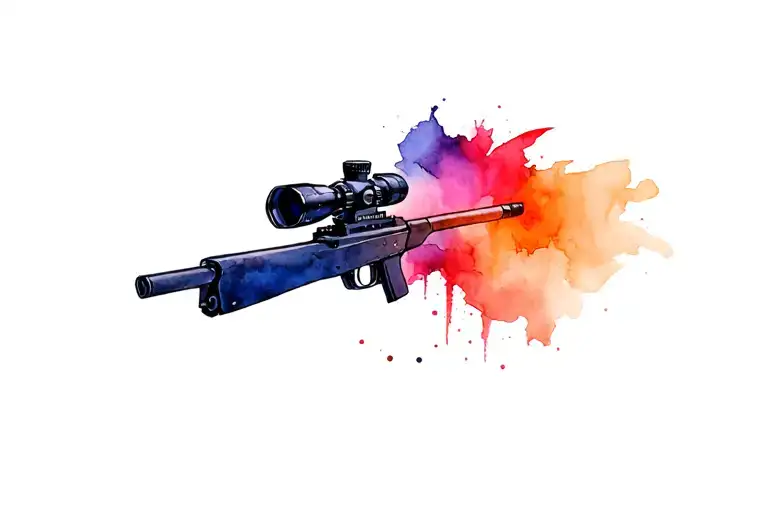 Sniper scope tattoo design idea