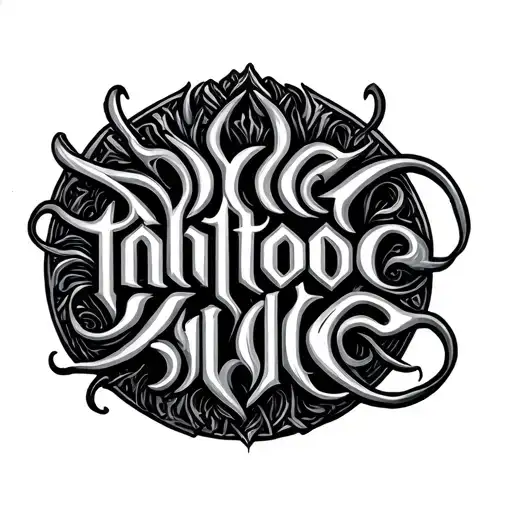 Two Word Ambigram Generator tattoo design idea