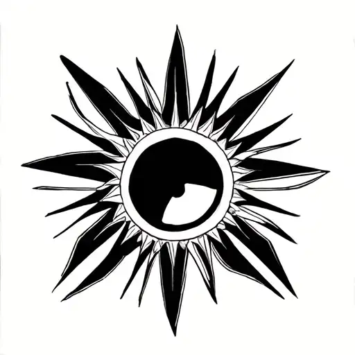 Sun mark representing pride tattoo design idea