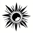 Sun mark representing pride tattoo design idea