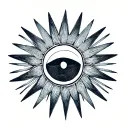 Sun mark representing pride tattoo design idea