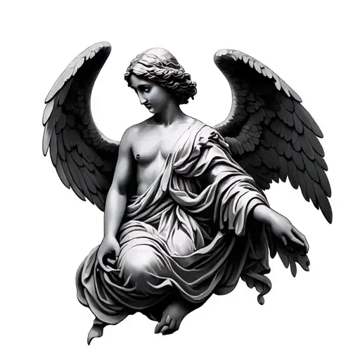 biblically accurate angel tattoo design idea