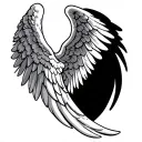 angel wing memorial for mom tattoo design idea