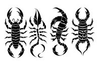 Scorpio Sagittarius Leo Pisces Scorpio zodiac signs tattoo design idea