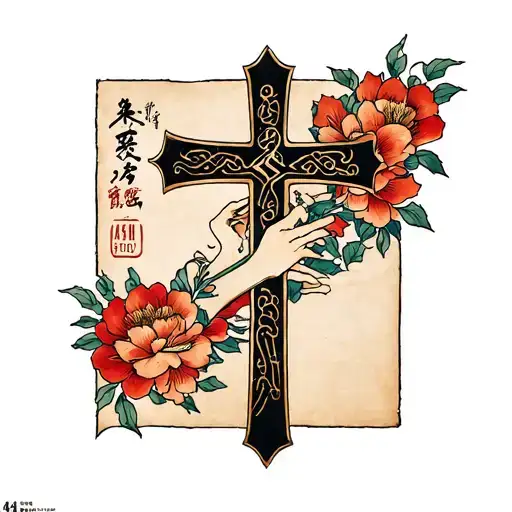 Isaiah 41:10 with a cross tattoo design idea