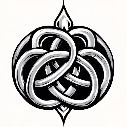 holy trinity knot tattoo design idea