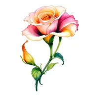calla Lily flower and rose tattoo design idea