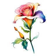 calla Lily flower and rose tattoo design idea