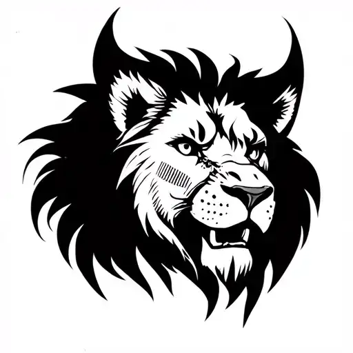 resident evil 4 lion and a tattoo design idea