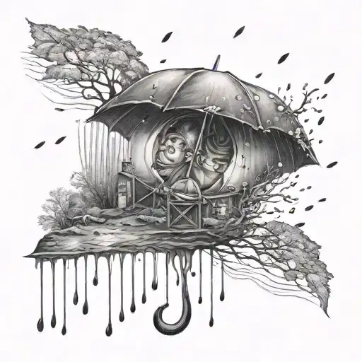 im no stranger to the rain tattoo design idea