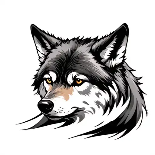 Wolf tattoo design idea
