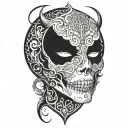 Demoness tattoo design idea