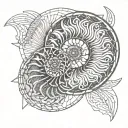 ammonite tattoo design idea