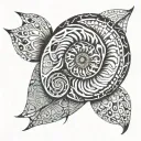 ammonite tattoo design idea