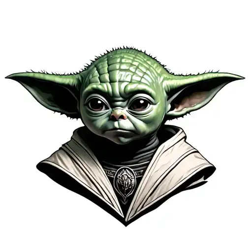 baby yoda chest tattoo tattoo design idea