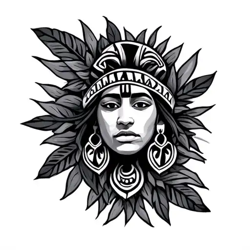 Dominican Taino tattoo design idea