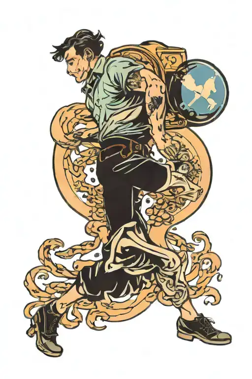 atlas carrying tattoo design idea