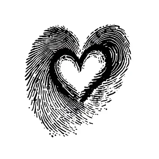 thumbprints, unconditional, long lasting love, no heart shape tattoo design idea