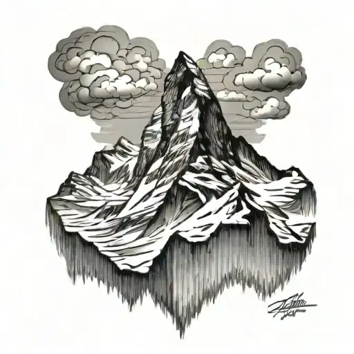 matterhorn mountain tattoo design idea