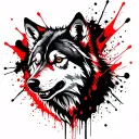 Adhd wolf tattoo design idea