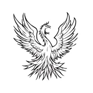 phoenix rising tattoo design idea
