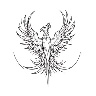 phoenix rising tattoo design idea