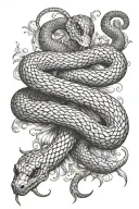Snake with gemini, masculine tattoo tattoo design idea