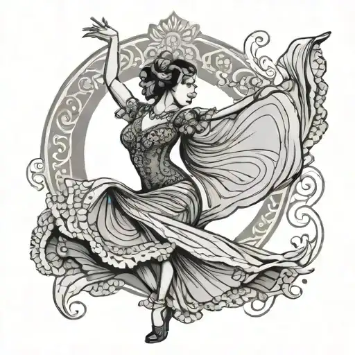 flamenco dancer tattoo design idea