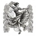 flamenco dancer tattoo design idea